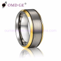 2 Tone Gld 8mm Plated Tungsten Metal Rings